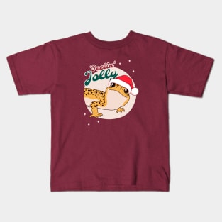 High Yellow Leopard Gecko, Christmas Edition! Feelin Jolly! Green BG Kids T-Shirt